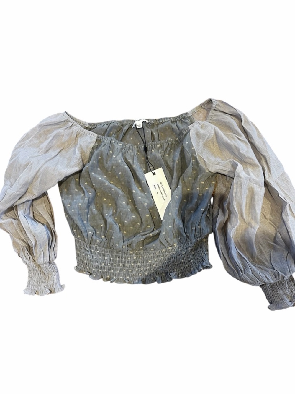 Dance & Marvel Light Gray Blouse - Picture 4 of 4